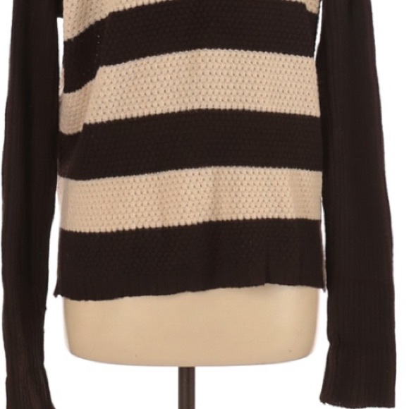 Ambiance | Stripe Brown Beige Long Sleeve - Picture 10 of 13